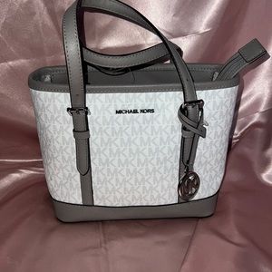 Micheal Kors White Mini Tote